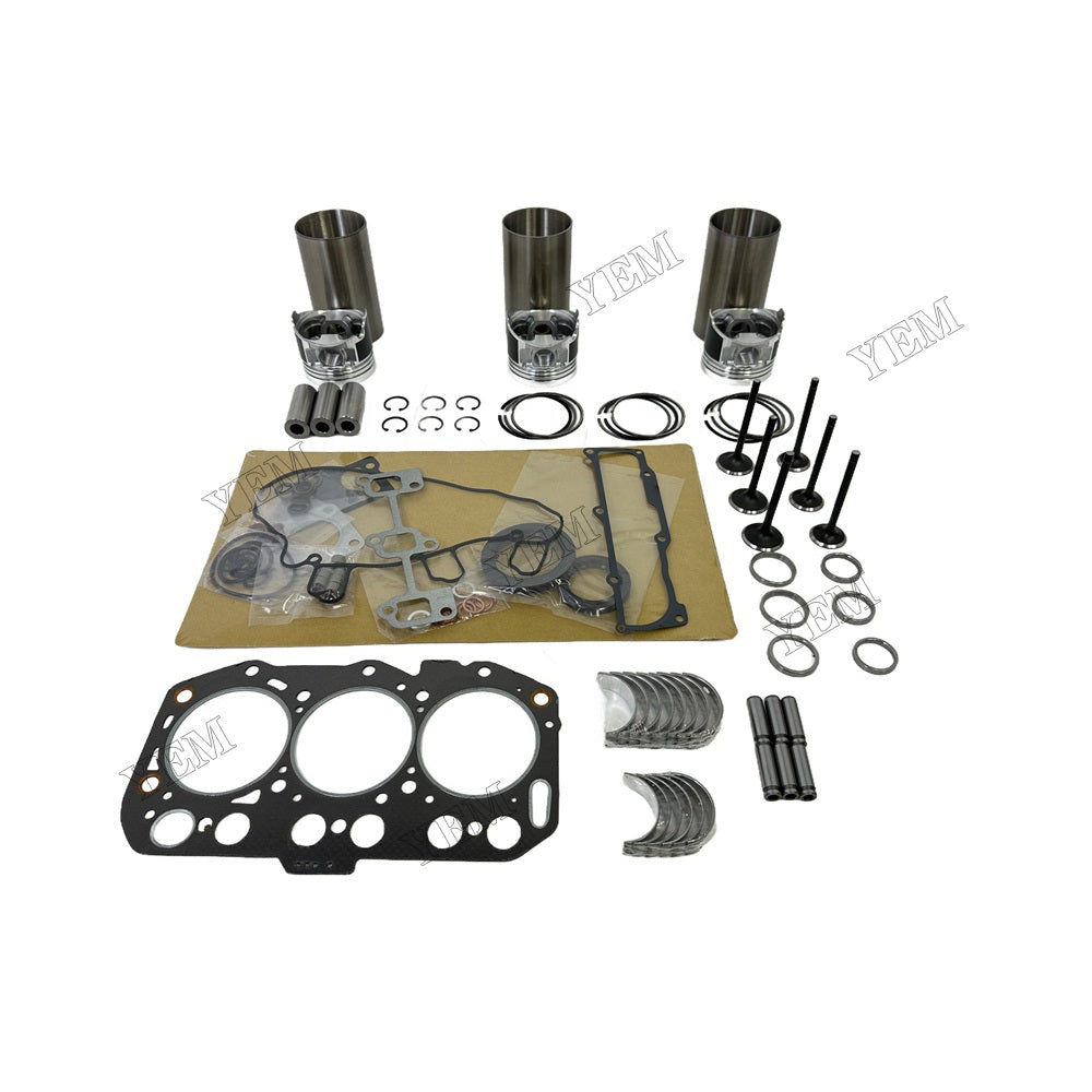 3TNV80 Overhaul Rebuild Kit Gasket Main and Connecting rod bearings Valve Kit For Yanmar