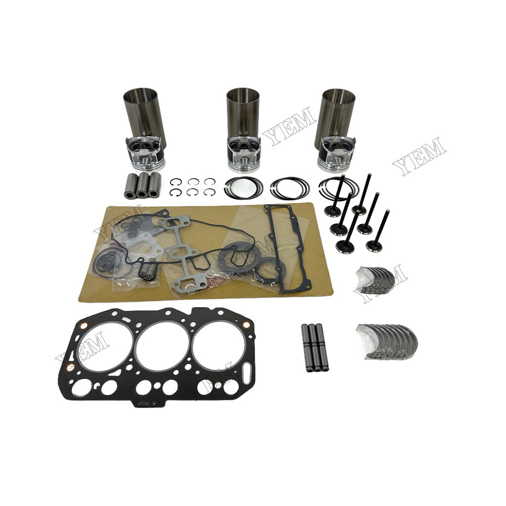 Engine Overhaul Kit Main And Rod bearings Gasket Set Valve Guide For Yanmar 3TNV80 Engine