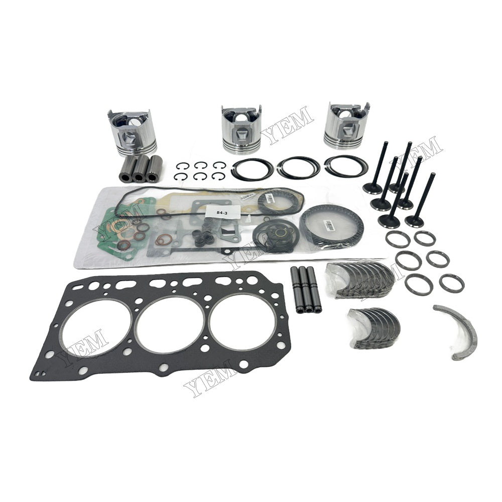 Piston W Ring Kit Gasket Set Main Connecting rod bearings Set Valve Train For Yanmar 3TN84TL Engine