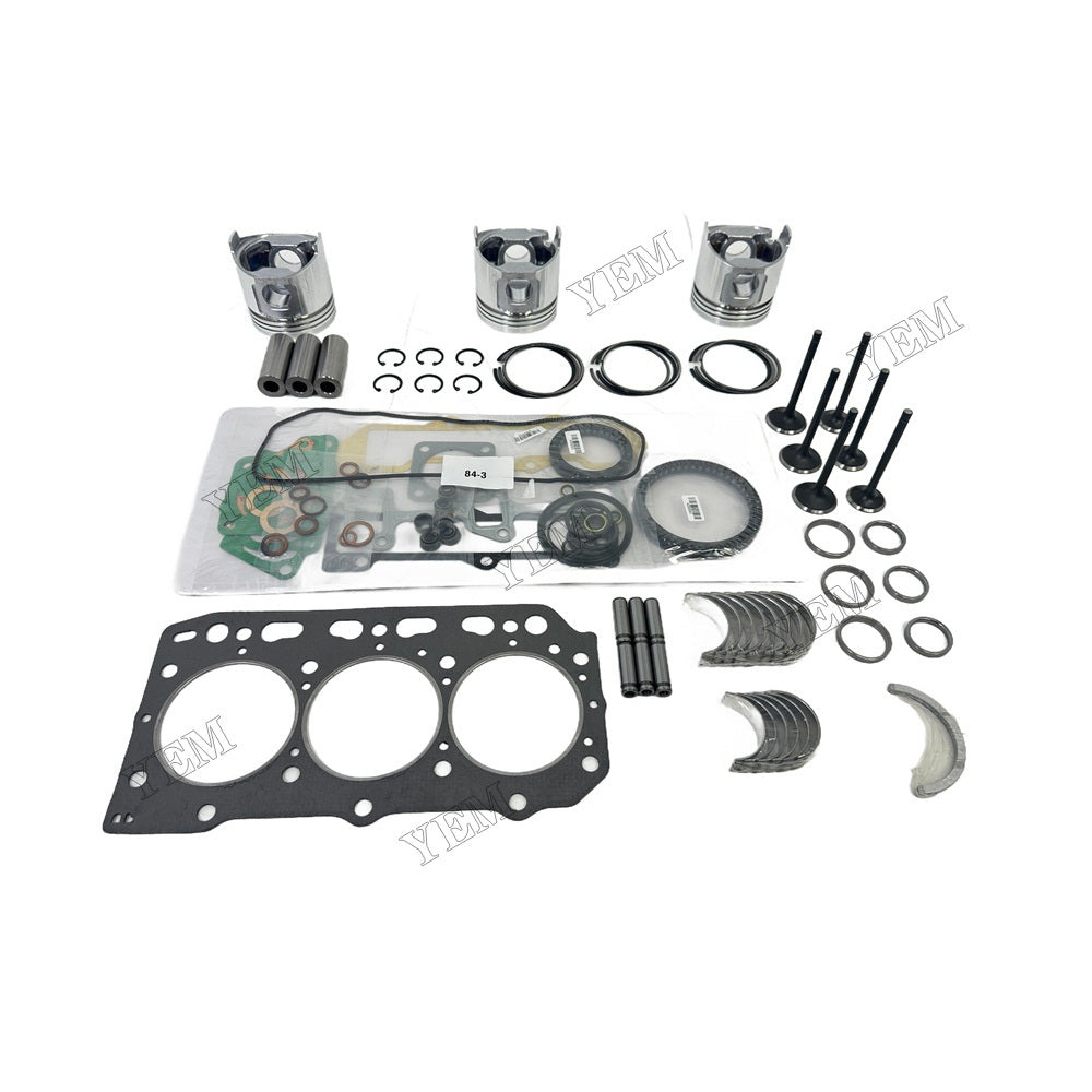 Piston W Ring Kit Gasket Set Main Connecting rod bearings Set Valve Train For Yanmar 3TN84TL Engine Foe Yanmar