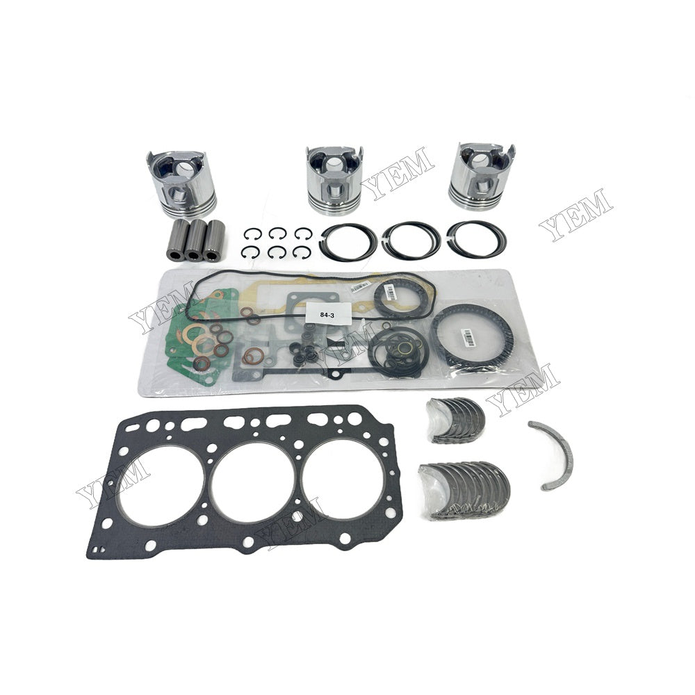 Piston With ring set Gasket kit main and connecting rod bearings Set For Yanmar 3TNE84 Engine Foe Yanmar