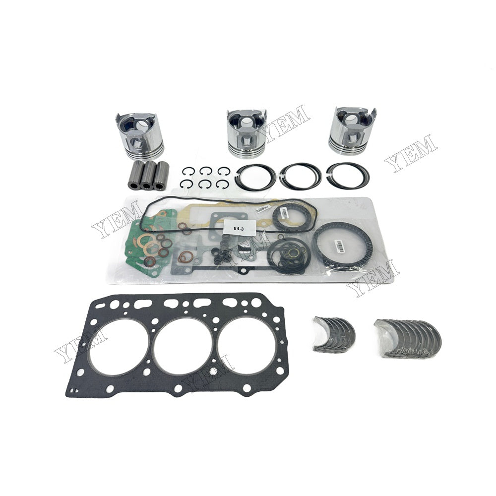 Piston and piston ring set Gasket kit main and connecting rod bearings For Yanmar 3TN84TL Engine Foe Yanmar
