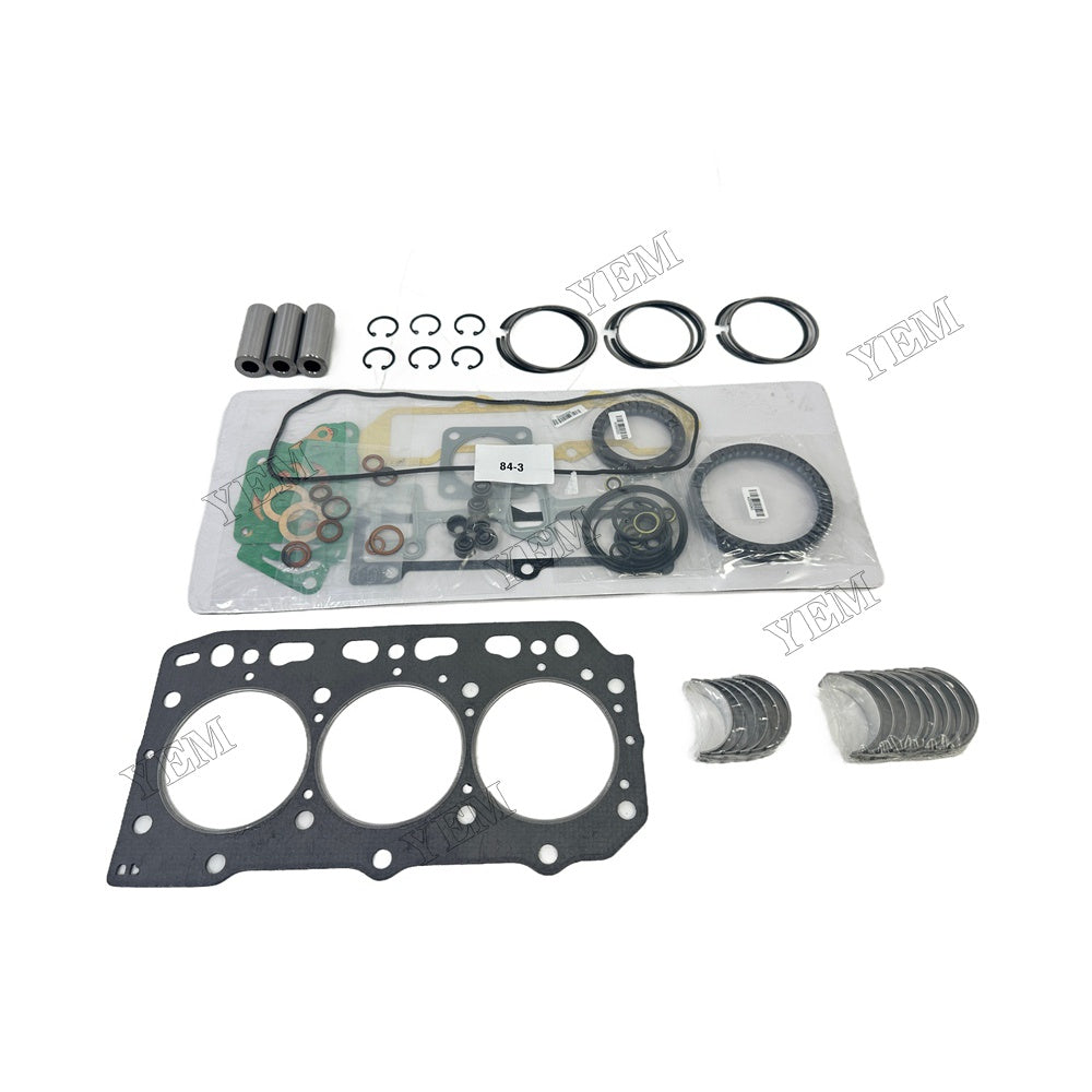 Piston ring set Gasket kit main and connecting rod bearings For Yanmar 3TNE84 Engine Foe Yanmar