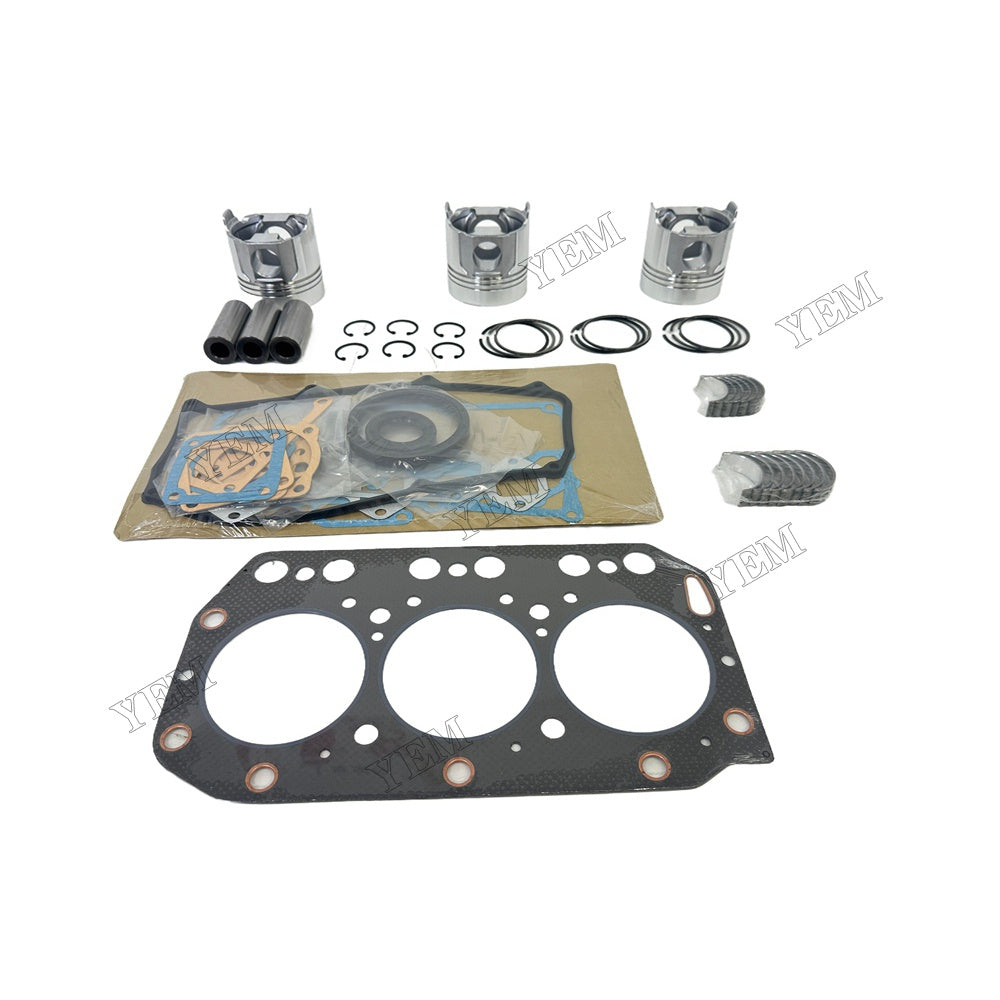 Piston and piston ring set Gasket kit main and connecting rod bearings For Yanmar 3TN100 Engine