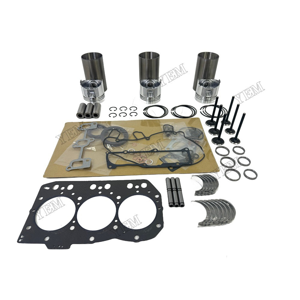 Overhaul Rebuild Kit Gasket Main and Connecting rod bearings Valve Kit For Yanmar 3TNC80 Engine