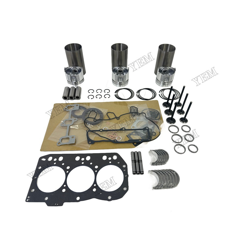 Overhaul Rebuild Kit Gasket Main and Connecting rod bearings Valve Kit For Yanmar 3TNC80 Engine Foe Yanmar