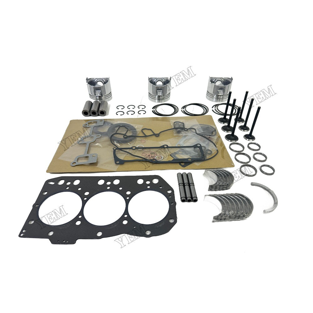 Piston W Ring Kit Gasket Set Main Connecting rod bearings Set Valve Train For Yanmar 3TNC80 Engine