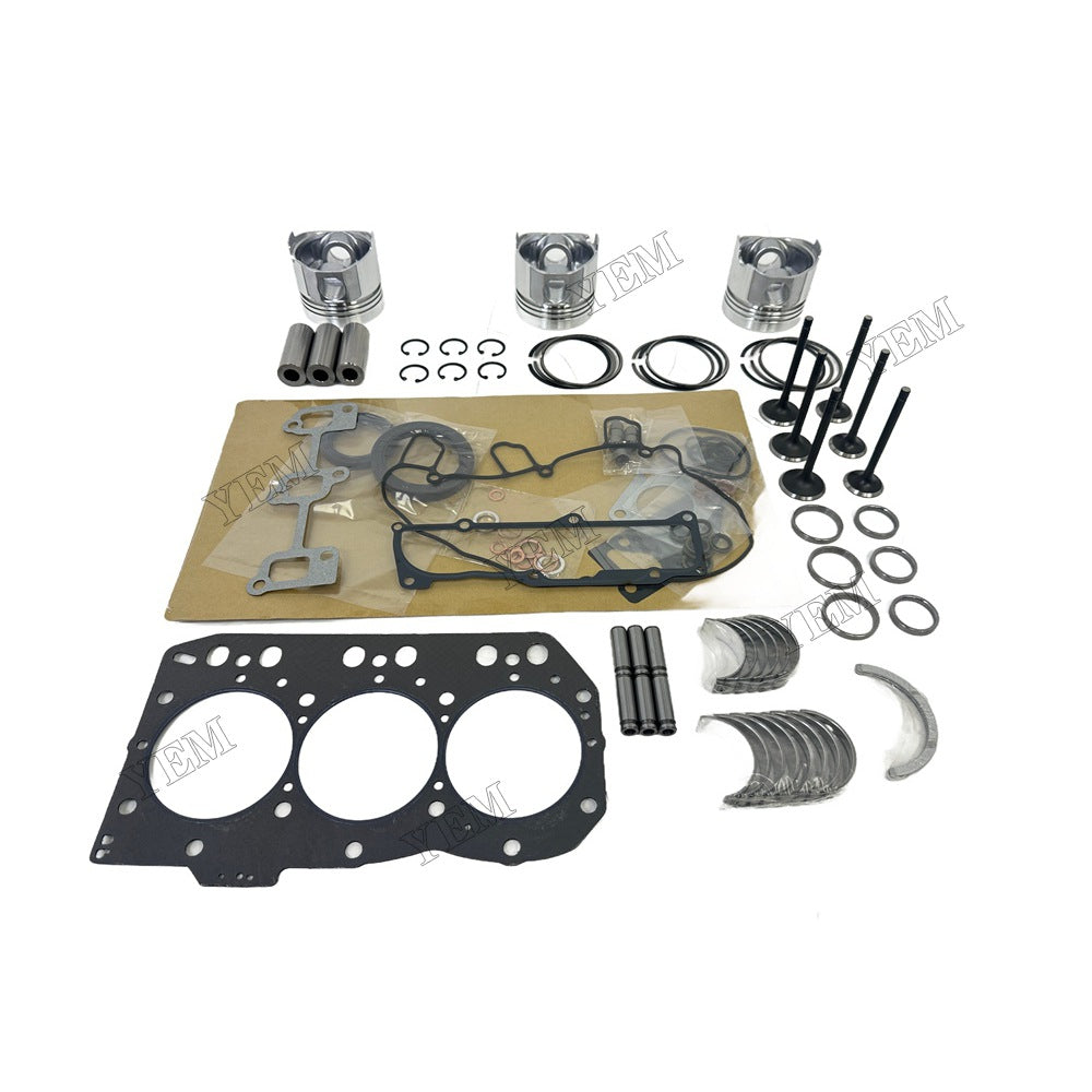 Piston W Ring Kit Gasket Set Main Connecting rod bearings Set Valve Train For Yanmar 3TNC80 Engine Foe Yanmar