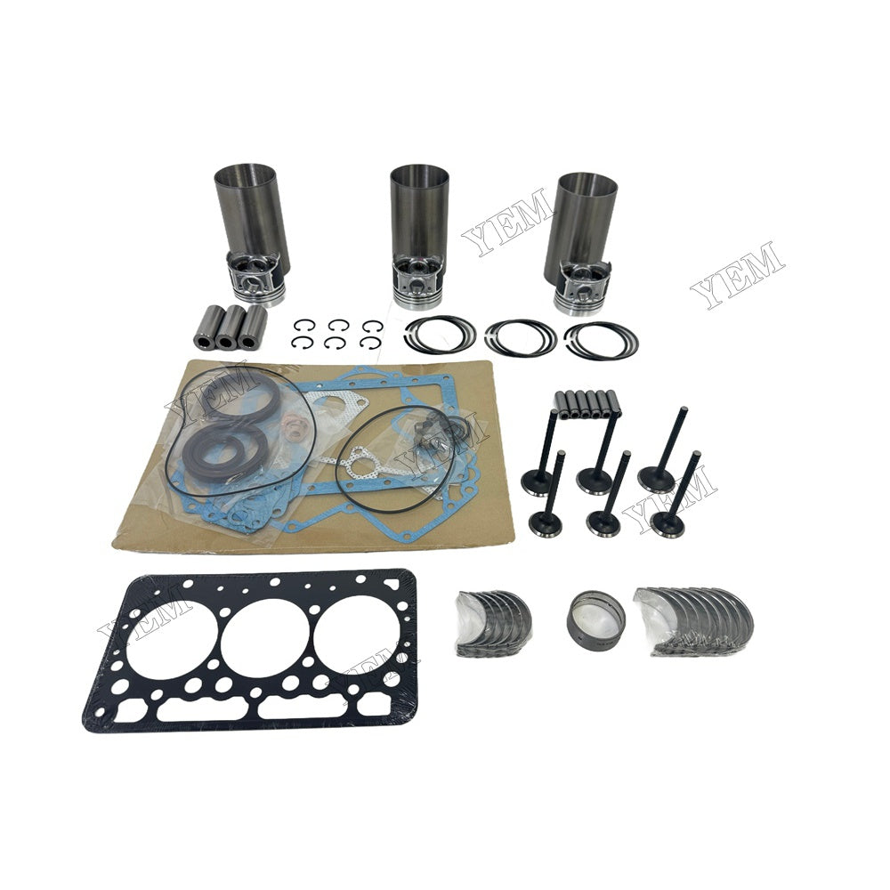Engine Overhaul Kit Main And Rod bearings Gasket Set Valve Guide For Kubota 3D67E Engine Foe Kubota