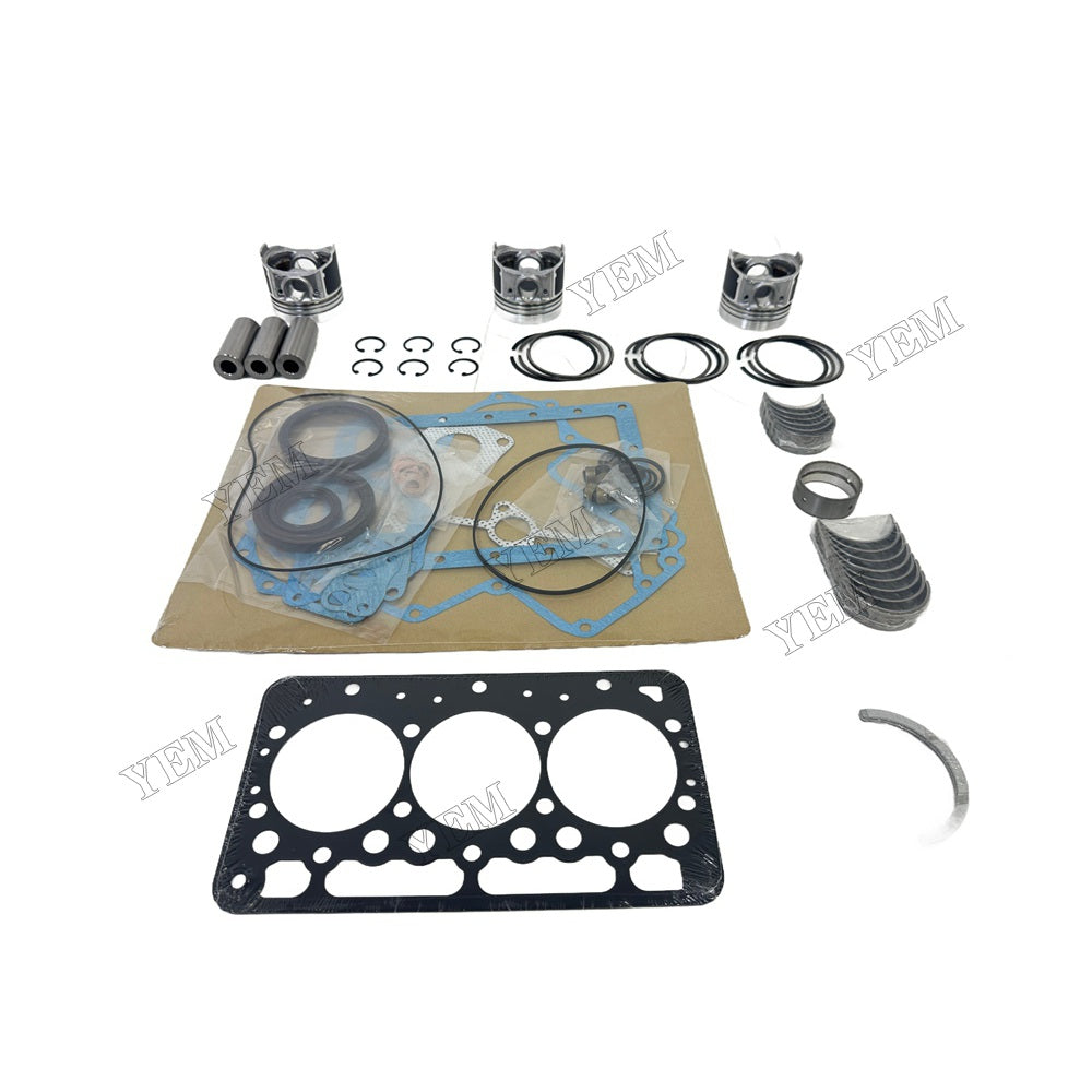 Piston With ring set Gasket kit main and connecting rod bearings Set For Kubota 3D67E Engine
