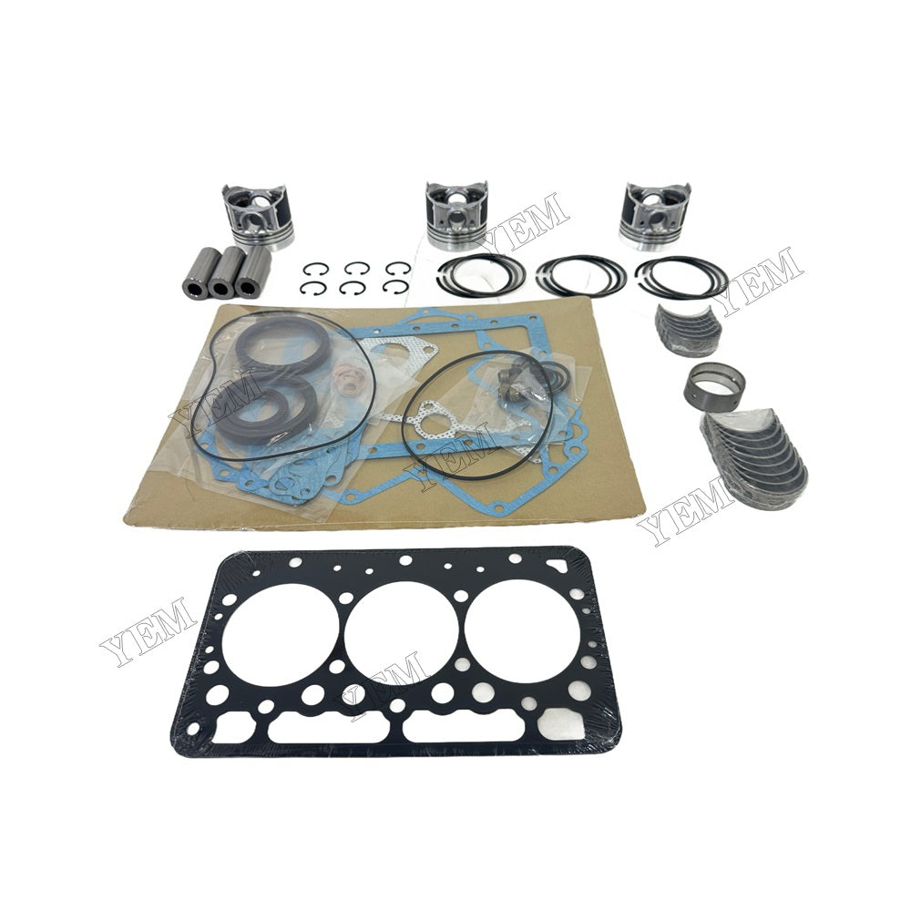 3D67E Piston and piston ring set Gasket kit main and connecting rod bearings For Kubota