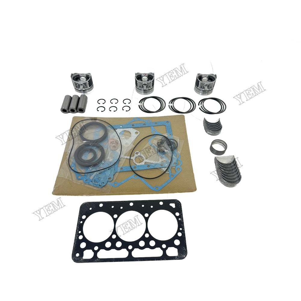 3D67E Piston and piston ring set Gasket kit main and connecting rod bearings For Kubota Foe Kubota