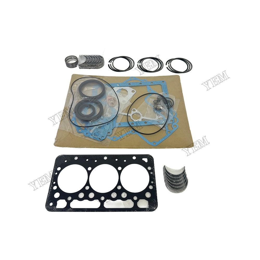 Piston ring set Gasket kit main and connecting rod bearings For Kubota D722 Engine