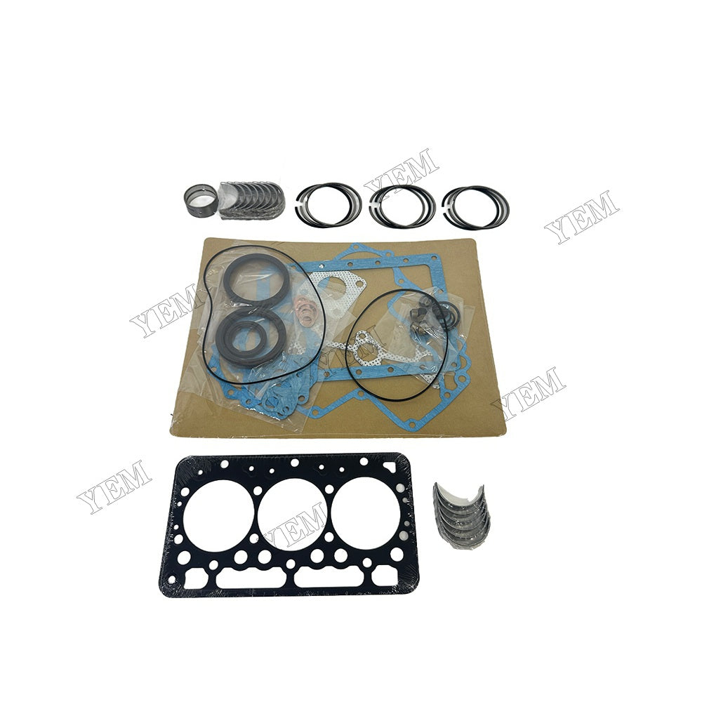Piston ring set Gasket kit main and connecting rod bearings For Kubota 3D67E Engine Foe Kubota
