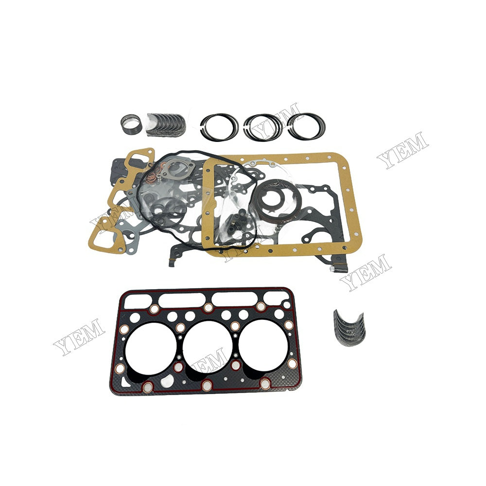 Piston ring set Gasket kit main and connecting rod bearings For Kubota D1503 Engine Foe Kubota