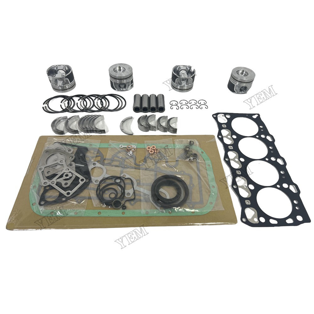 Piston With ring set Gasket kit main and connecting rod bearings Set For Isuzu 4LE2 Engine Foe Isuzu
