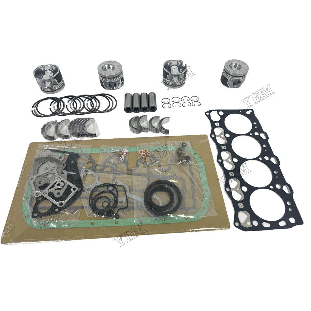 4LE2 Piston and piston ring set Gasket kit main and connecting rod bearings For Isuzu