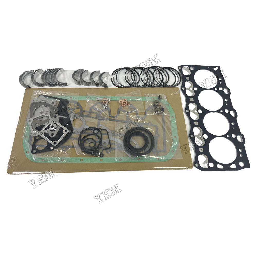 Piston ring set Gasket kit main and connecting rod bearings For Isuzu 4LE2 Engine