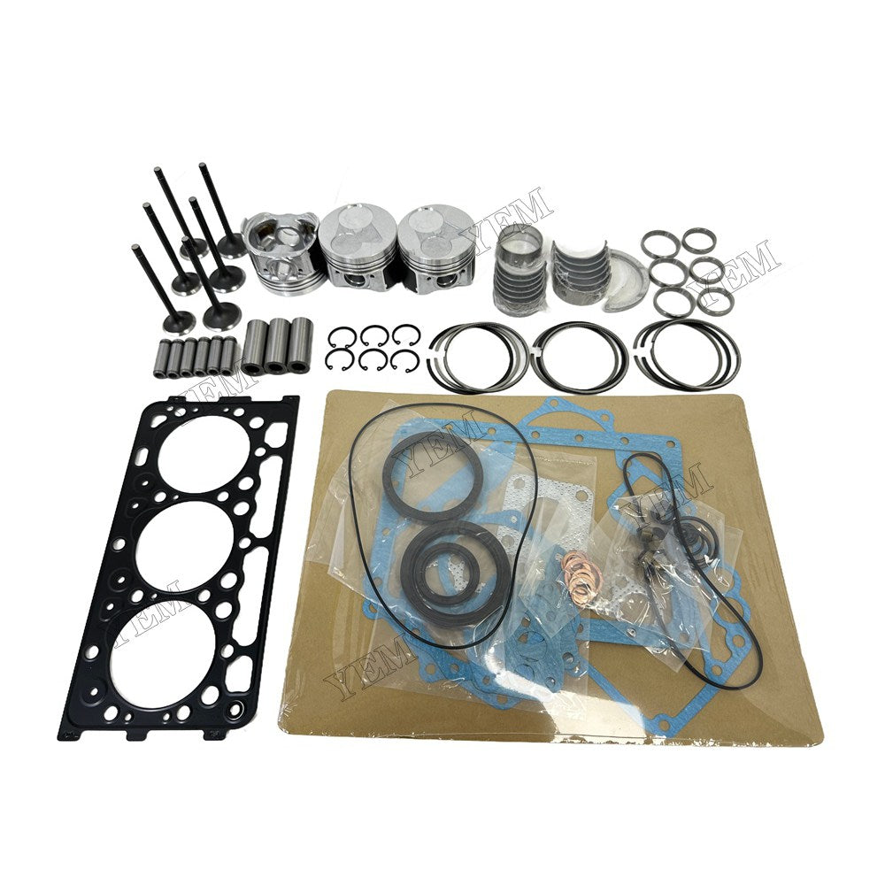 Piston W Ring Kit Gasket Set Main Connecting rod bearings Set Valve Train For Kubota D902 Engine