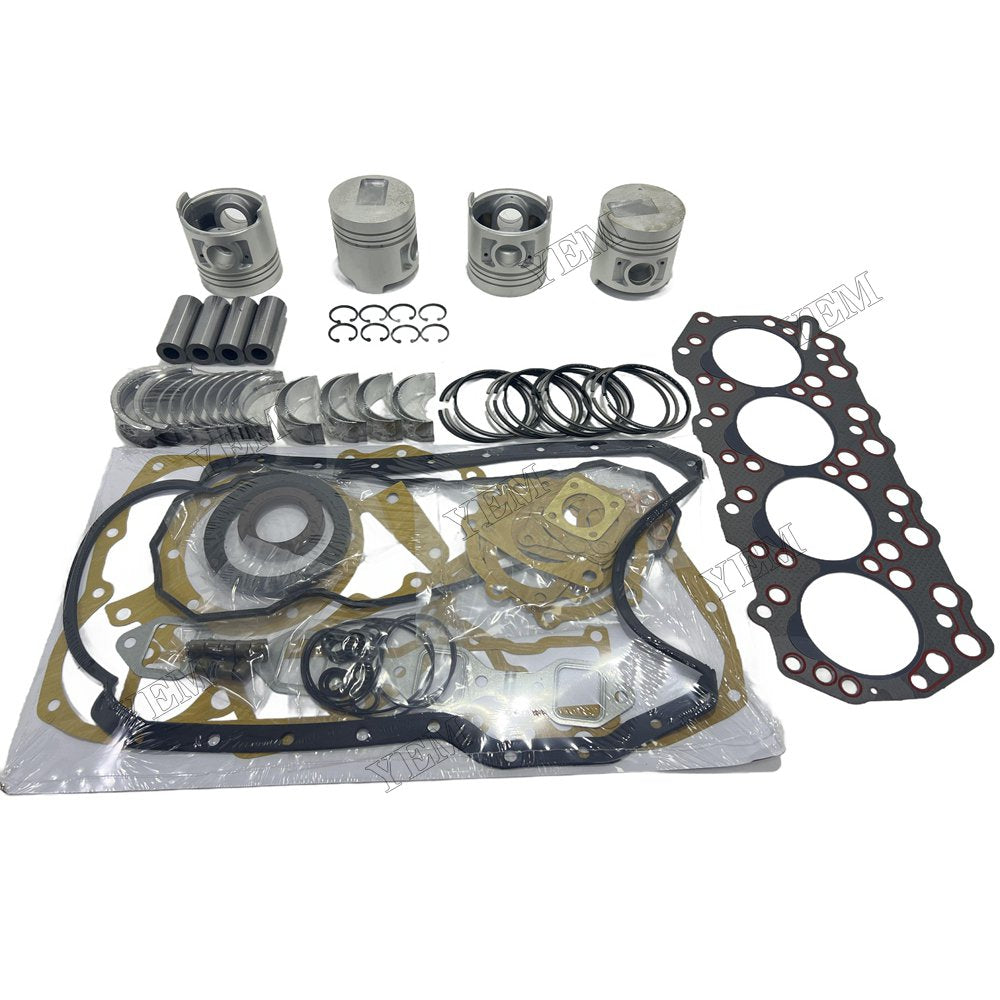 Piston With ring set Gasket kit main and connecting rod bearings Set For Mitsubishi S4Q Engine