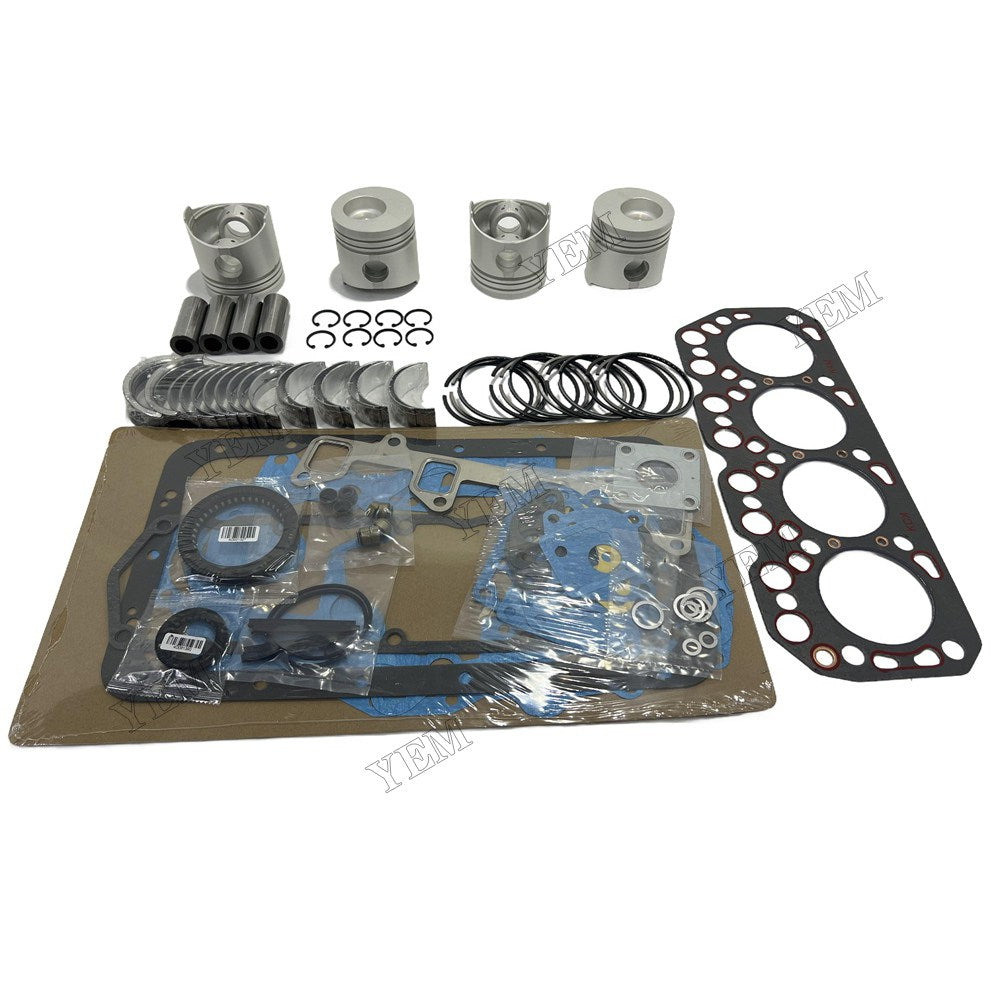 Piston With ring set Gasket kit main and connecting rod bearings Set For Mitsubishi K4M Engine