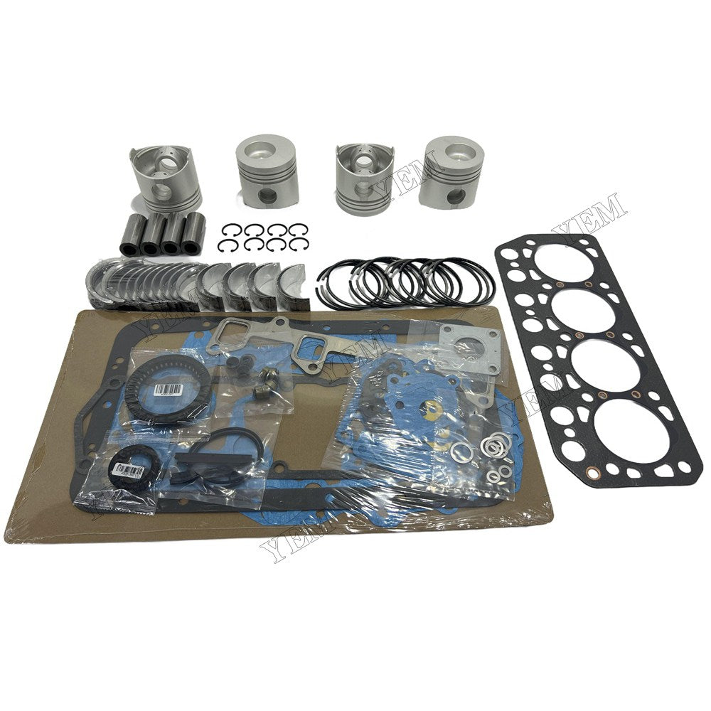 Piston With ring set Gasket kit main and connecting rod bearings Set For Mitsubishi K4F Engine