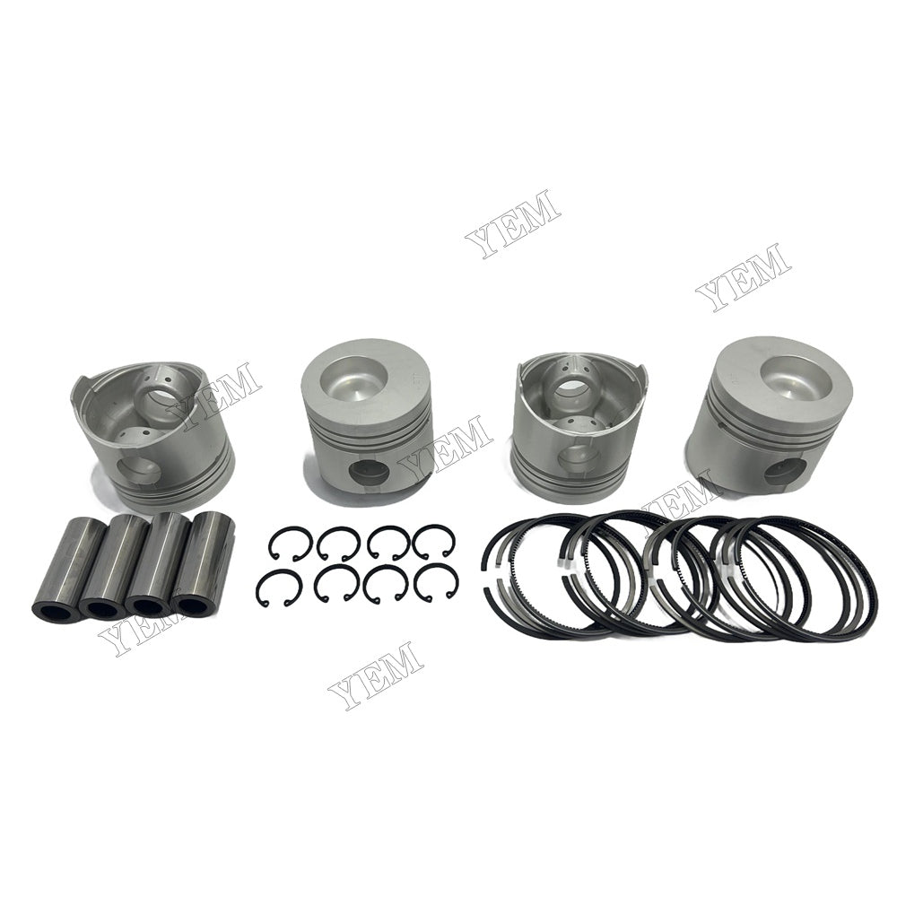 Piston and piston ring set For Mitsubishi K4D Engine
