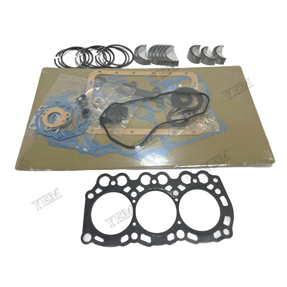 Piston ring set Gasket kit main and connecting rod bearings For Mitsubishi L3C Engine