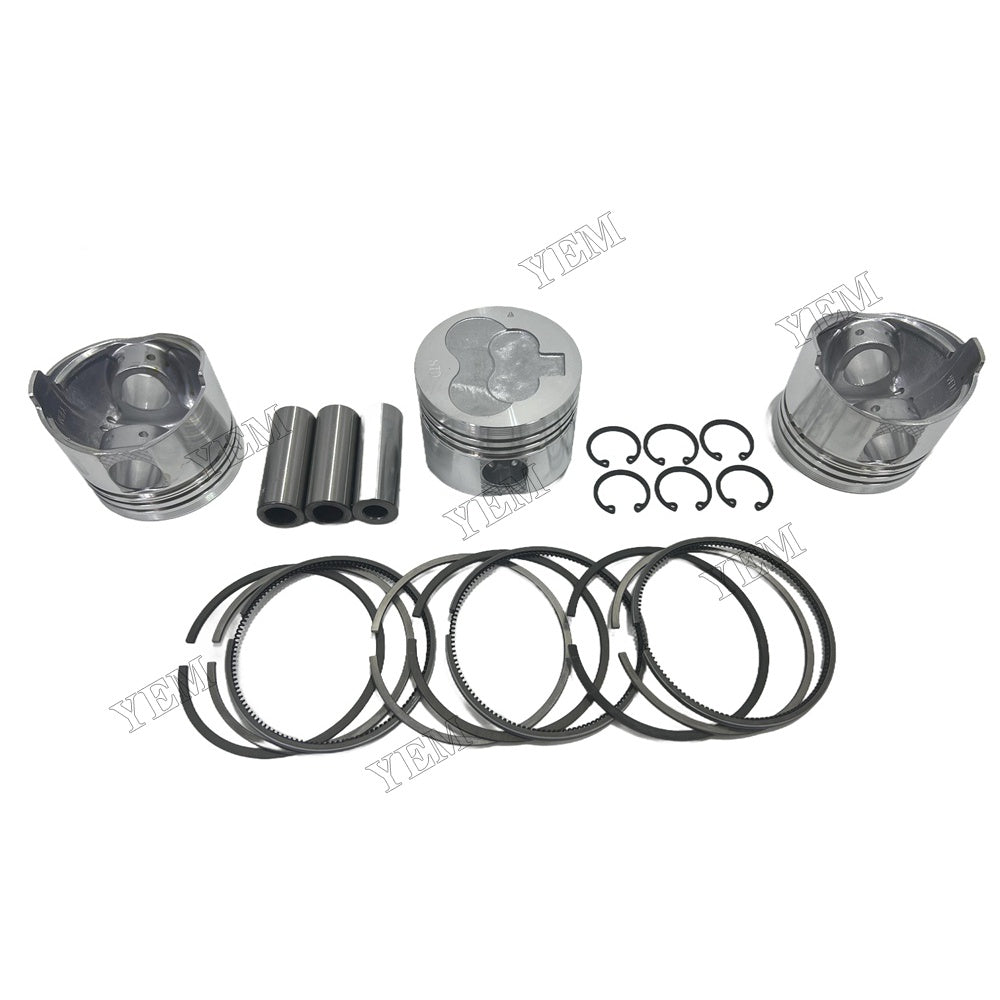 Piston and piston ring set For Mitsubishi L3C Engine
