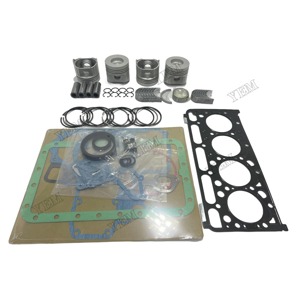 Piston With ring set Gasket kit main and connecting rod bearings Set For Kubota V2003 Engine