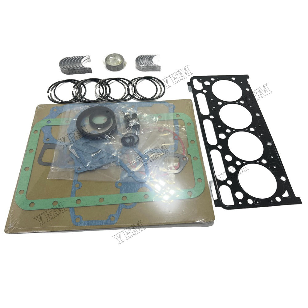 Piston ring set Gasket kit main and connecting rod bearings For Kubota V2203 Engine