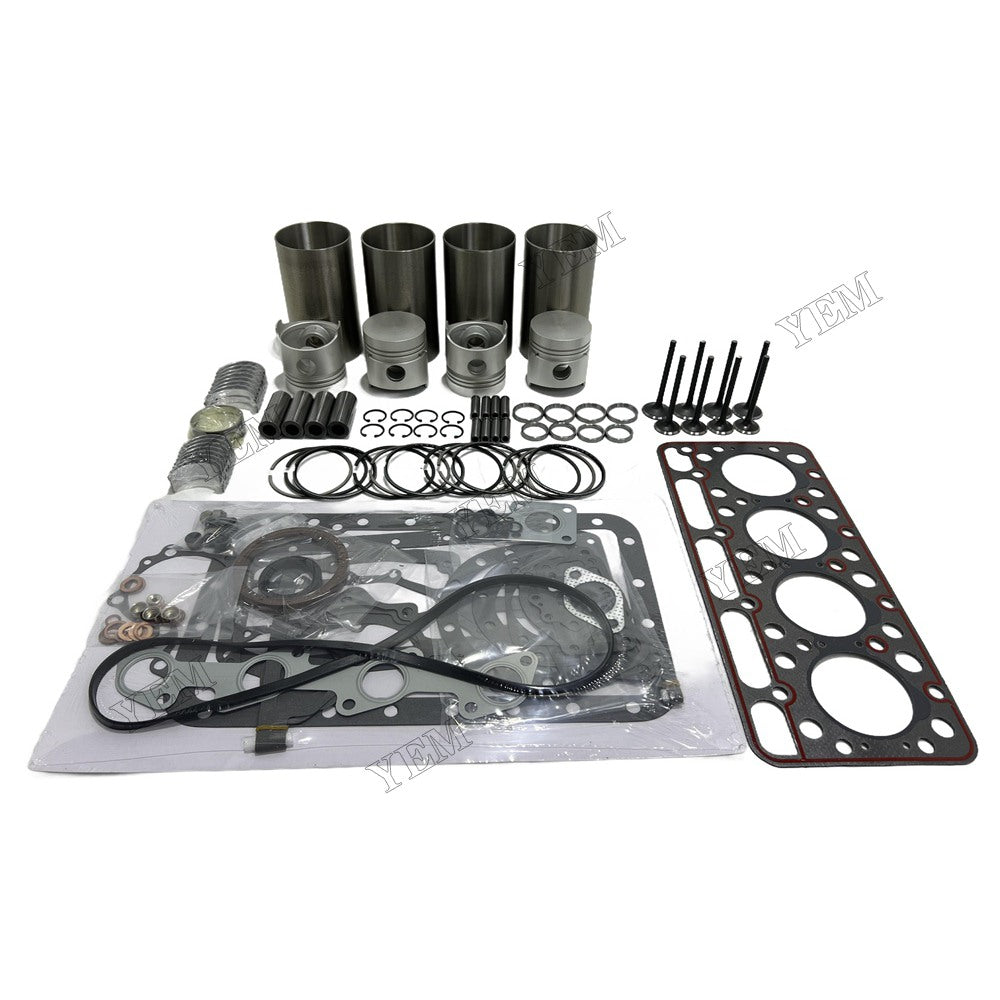 Overhaul Rebuild Kit Gasket Main and Connecting rod bearings Valve Kit For Kubota V1702 Engine