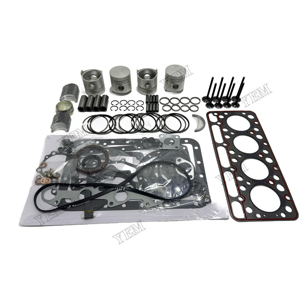 Piston W Ring Kit Gasket Set Main Connecting rod bearings Set Valve Train For Kubota V1502 Engine Foe Kubota