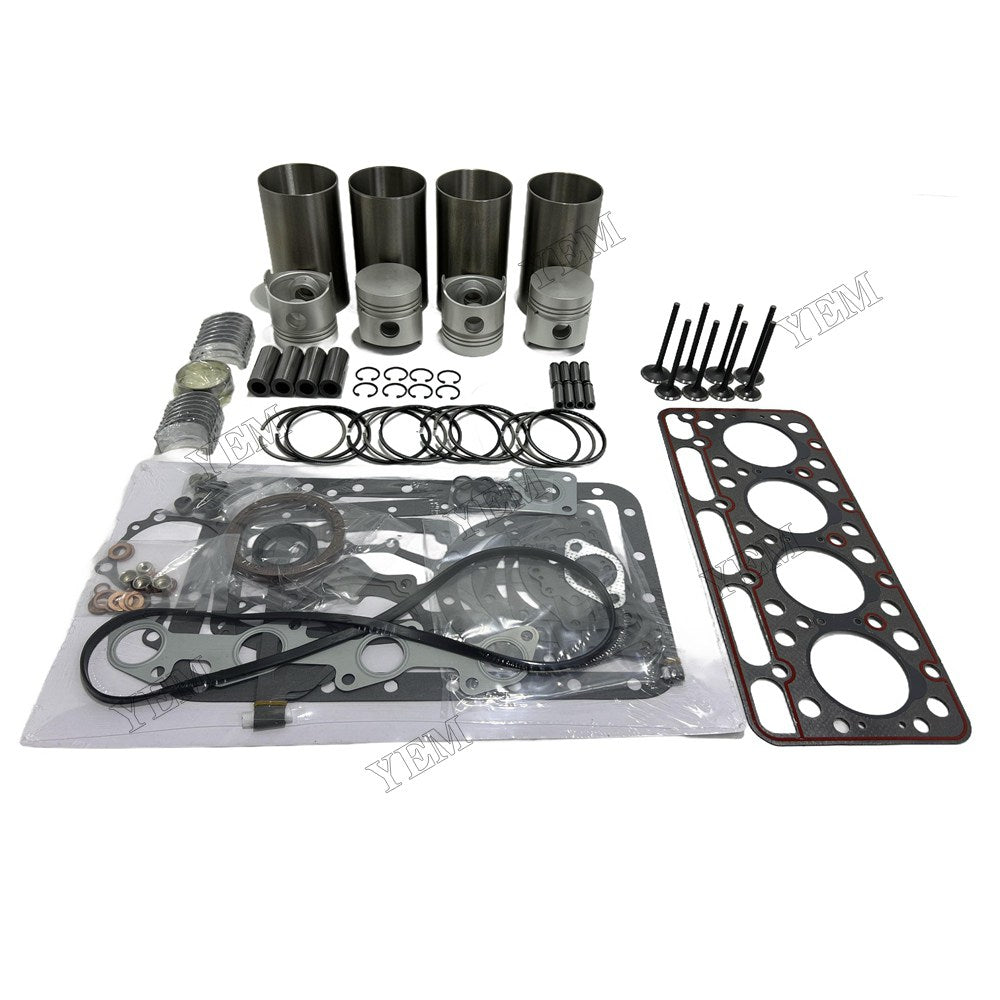 V1702 Engine Overhaul Kit Main And Rod bearings Gasket Set Valve Guide For Kubota
