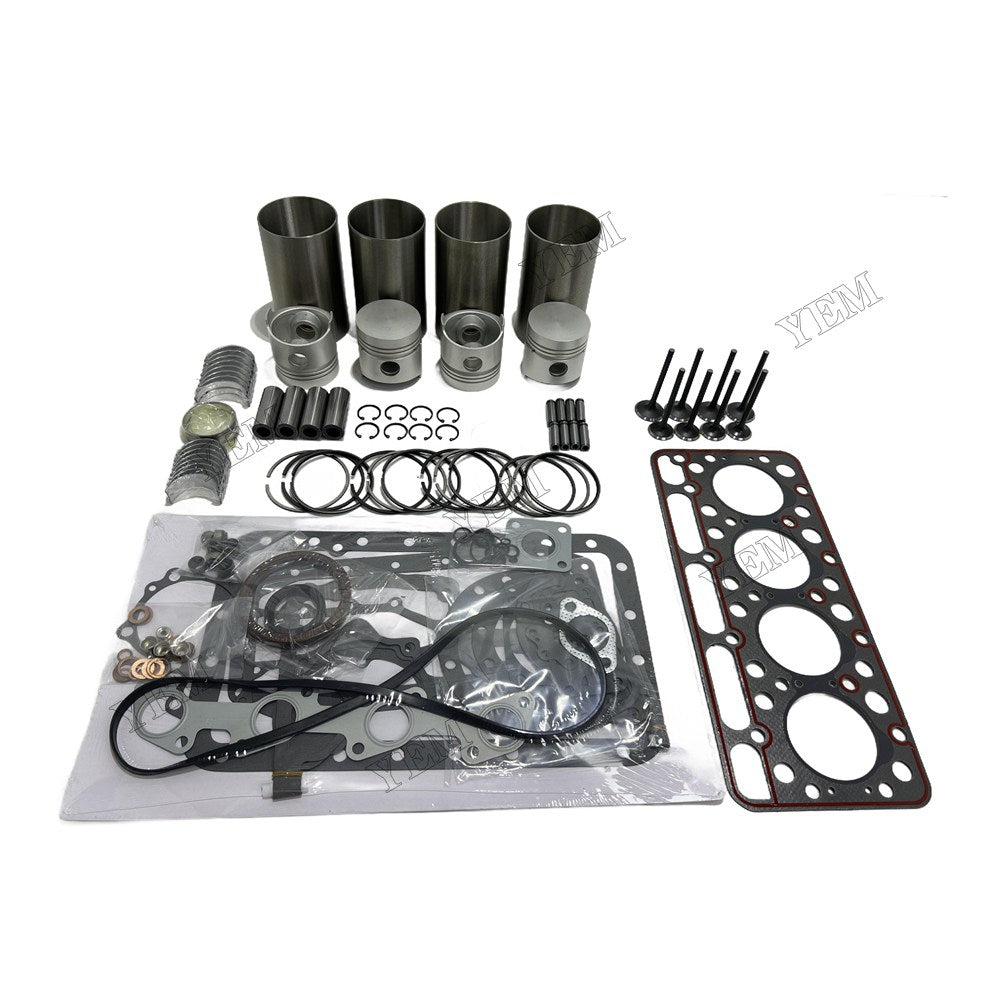 V1702 Engine Overhaul Kit Main And Rod bearings Gasket Set Valve Guide For Kubota Foe Kubota