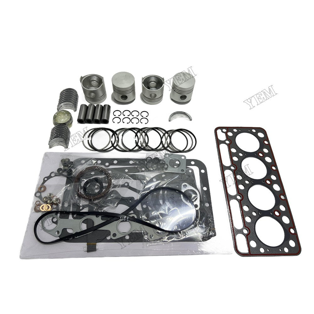 V1702 Piston With ring set Gasket kit main and connecting rod bearings Set For Kubota Foe Kubota