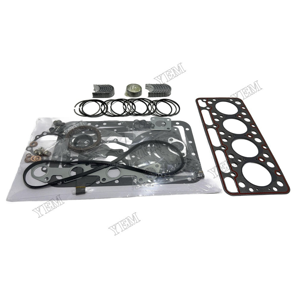 Piston ring set Gasket kit main and connecting rod bearings For Kubota V1501 Engine