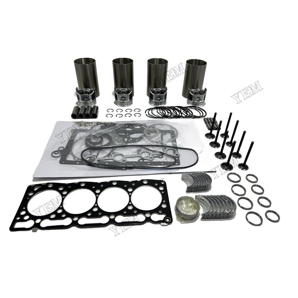 Overhaul Rebuild Kit Gasket Main and Connecting rod bearings Valve Kit For Kubota V1505 Engine