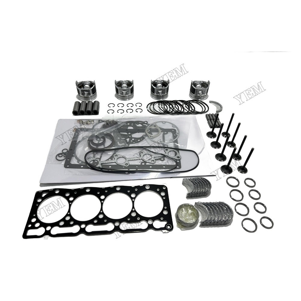 V1305 Piston W Ring Kit Gasket Set Main Connecting rod bearings Set Valve Train For Kubota Foe Kubota