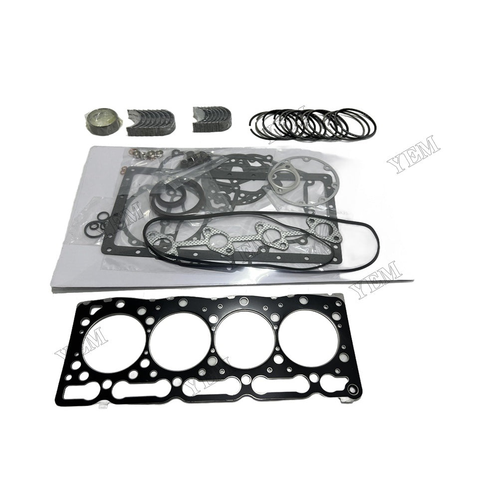 Piston ring set Gasket kit main and connecting rod bearings For Kubota V1305 Engine Foe Kubota