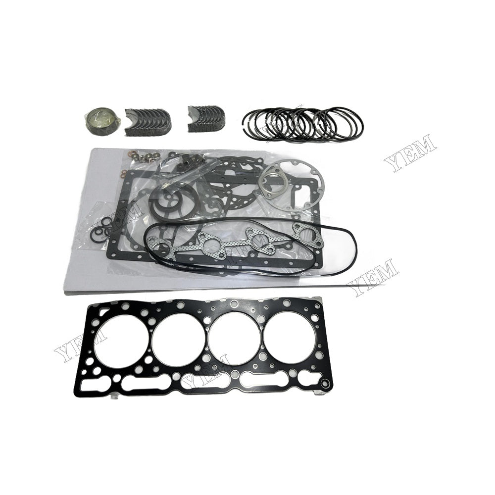 Piston ring set Gasket kit main and connecting rod bearings For Kubota V1305 Engine Foe Kubota
