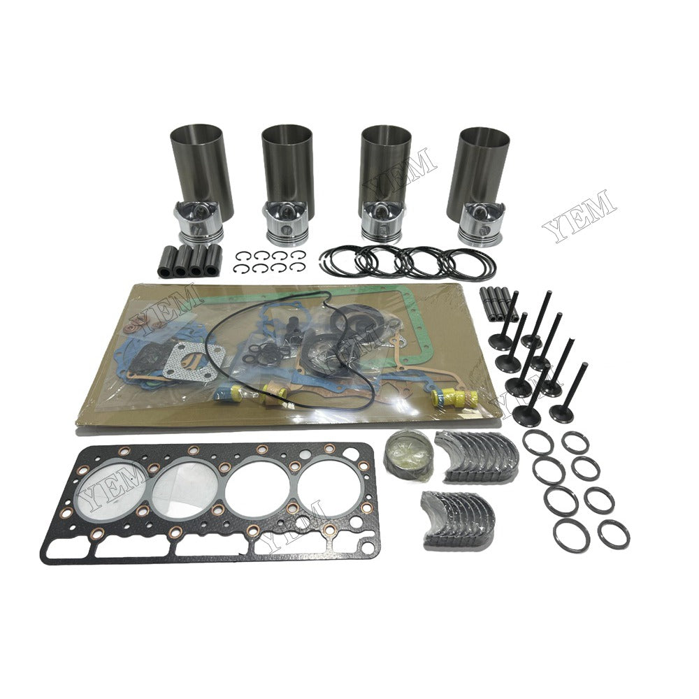 Overhaul Rebuild Kit Gasket Main and Connecting rod bearings Valve Kit For Kubota V1205 Engine Foe Kubota