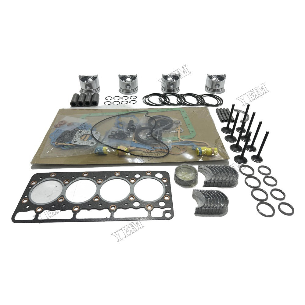 Piston W Ring Kit Gasket Set Main Connecting rod bearings Set Valve Train For Kubota V1205 Engine
