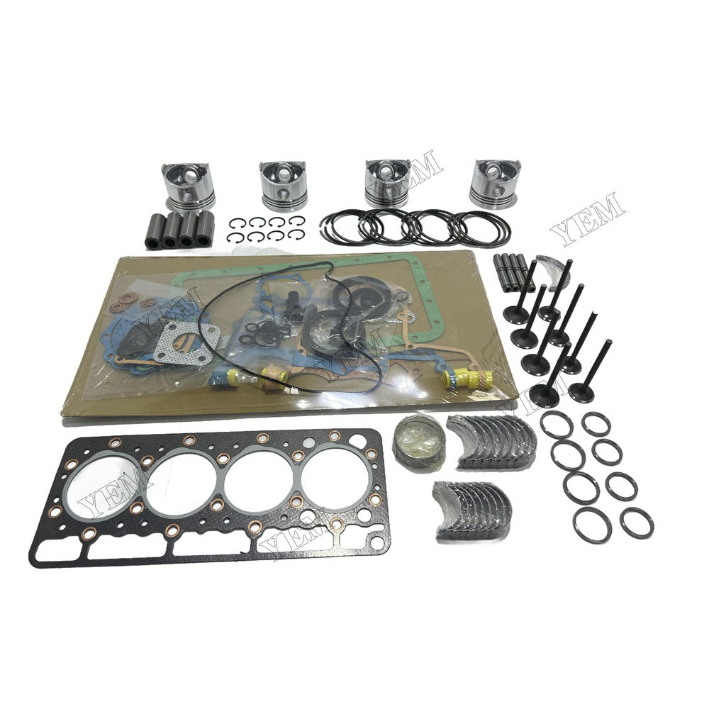 Piston W Ring Kit Gasket Set Main Connecting rod bearings Set Valve Train For Kubota V1205 Engine Foe Kubota