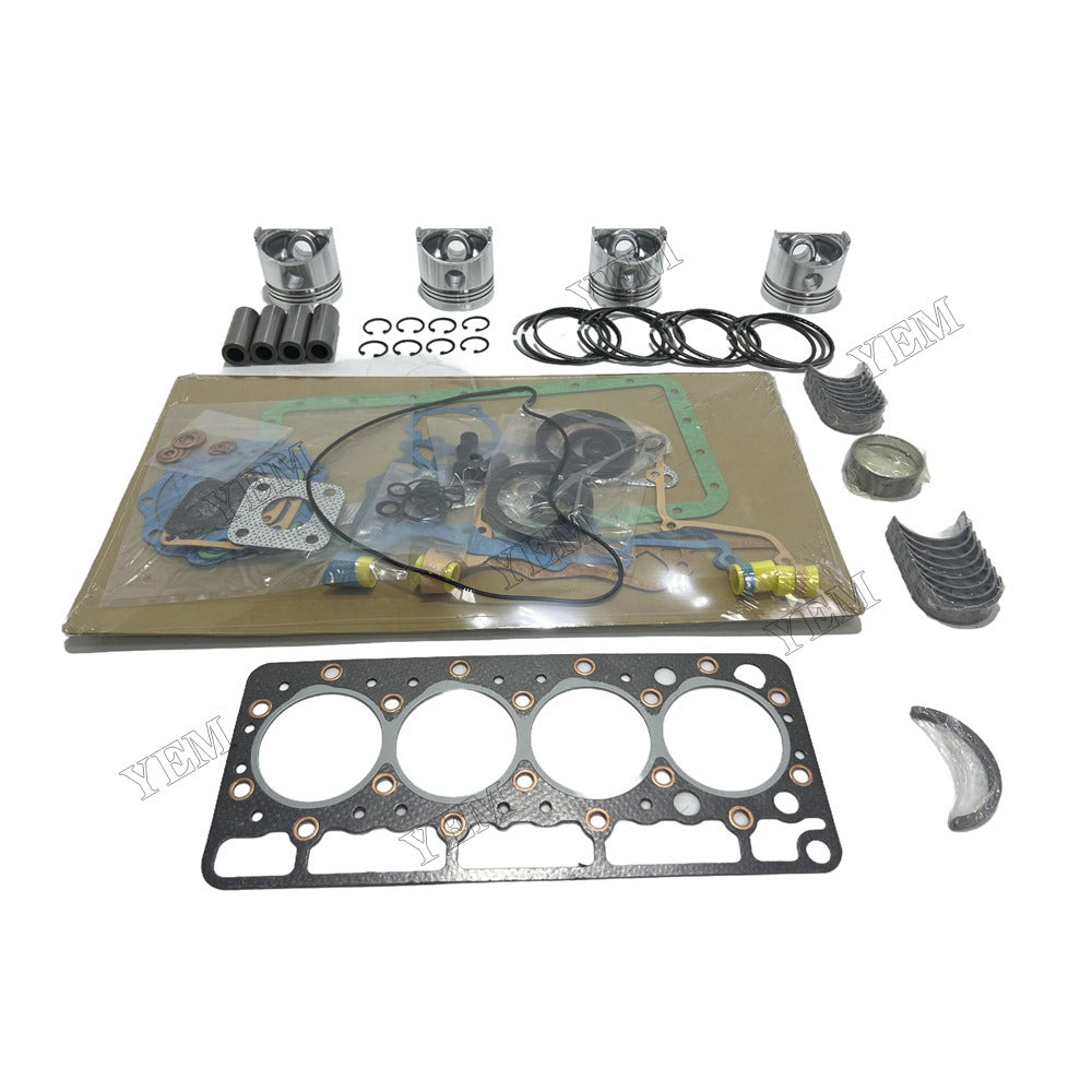 V1205 Piston With ring set Gasket kit main and connecting rod bearings Set For Kubota