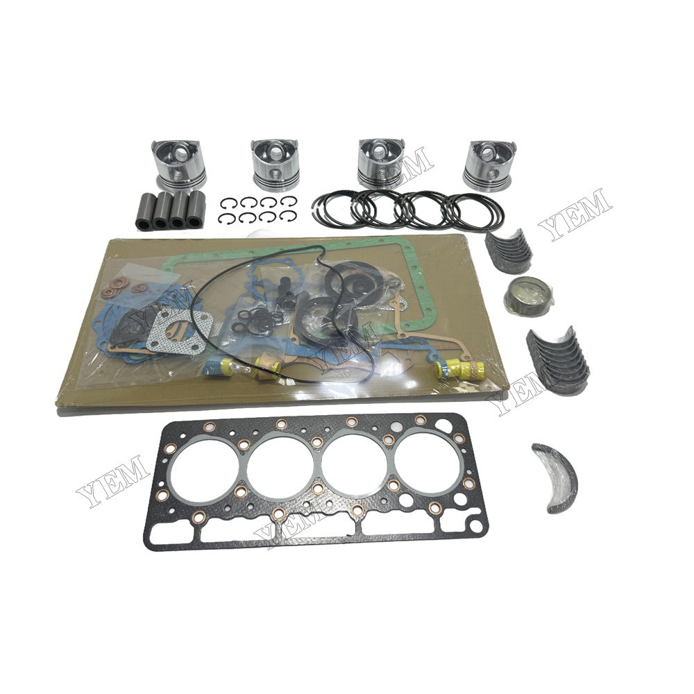 Piston With ring set Gasket kit main and connecting rod bearings Set For Kubota V1100 Engine Foe Kubota