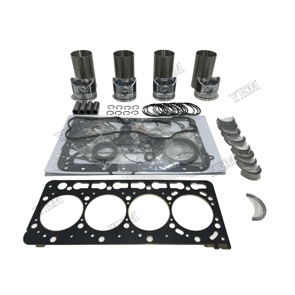 12V Full Repair Kit With Gasket Set Main Rod bearings For Kubota V3300 Engine