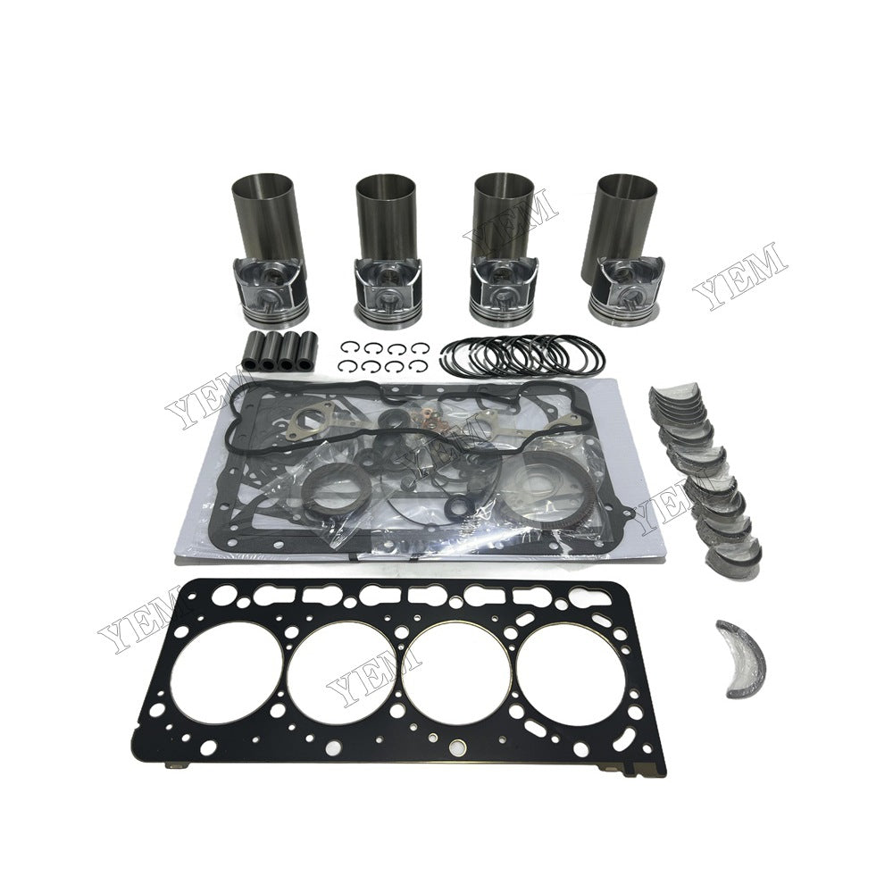 12V Full Repair Kit With Gasket Set Main Rod bearings For Kubota V3300 Engine Foe Kubota