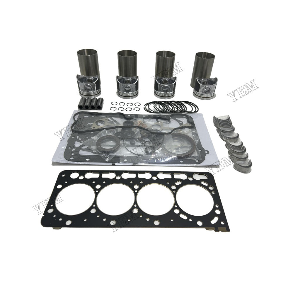 12V Complete Engine Rebuild Kit With Gasket Bearing For Kubota V3800 Engine