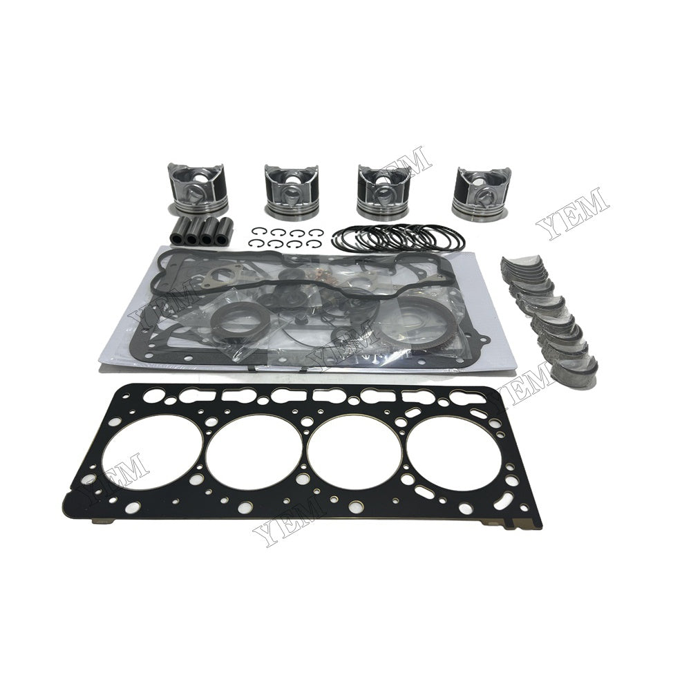 12V V3300 Piston and piston ring set Gasket kit main and connecting rod bearings For Kubota